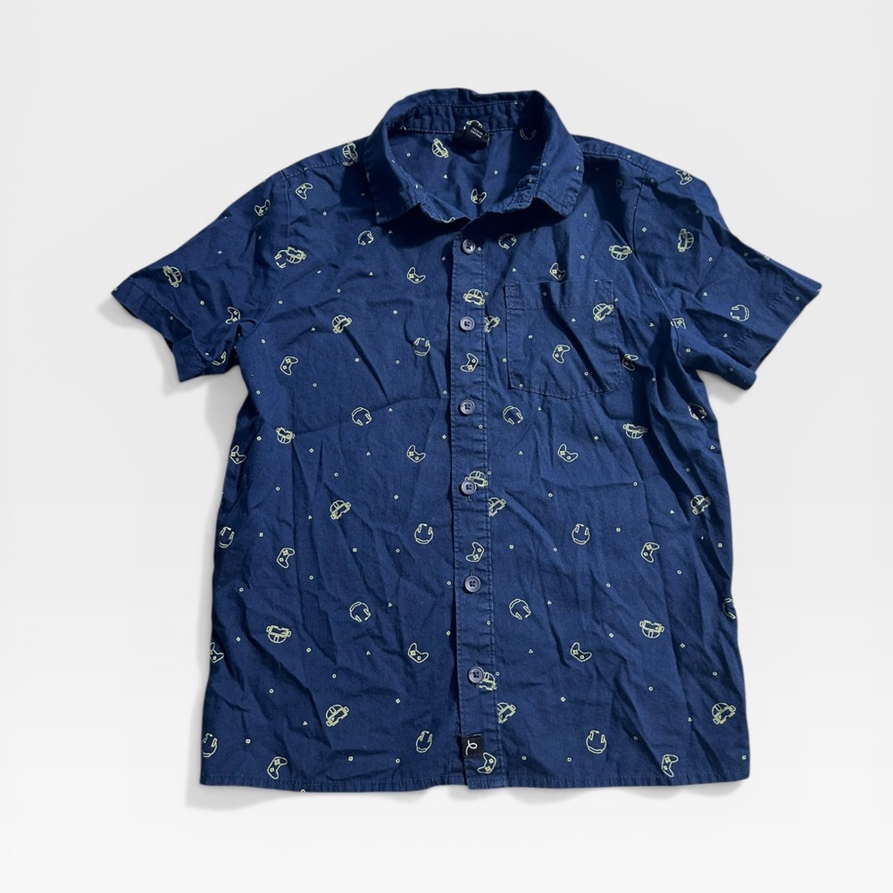 5 for $25🔥Art Class Gamer Controller & Headset Print Navy Shirt Boys Small 6/7